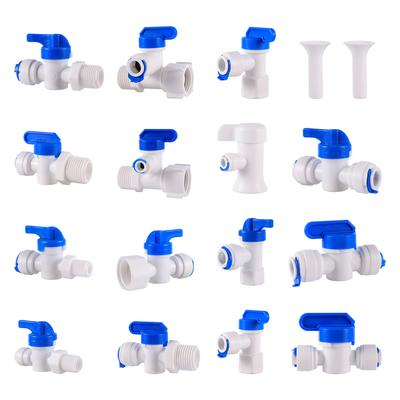 1/4" 3/8" Pipe Slip-lock Ball Valve Quick Connector 1/4" 3/8" 1/2" Male/Female Water Purify Tube Joint Garden Irrigation Fitting