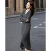Demana Women's Winter Wool Blend Cable Knit Straight Dress