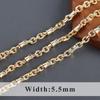 C219 1m/lot 18K Gold Rhodium Plated Copper Nickel Free DIY Jewelry Link Chain for Bracelet Necklace Making for Gift Wedding