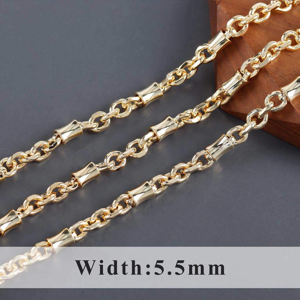 C219 1m/lot 18K Gold Rhodium Plated Copper Nickel Free DIY Jewelry Link Chain for Bracelet Necklace Making for Gift Wedding