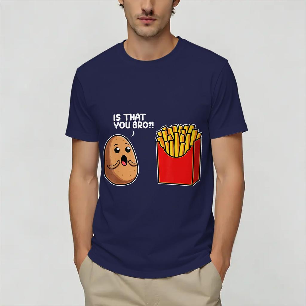 Funny Potato Farting Frenc T Shirts Unisex Cotton Funny TShirt Crewneck Tees Short Sleeve Clothing 4XL 5XL 6XL