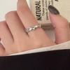 Ins Trendy Y2K Moonstone Irregular Ring Personalized Wave Rings for Women Men Adjustable Opening Ring Fashion Jewelry Gifts