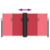Retractable Side Awning Red 120 X 1000 Cm