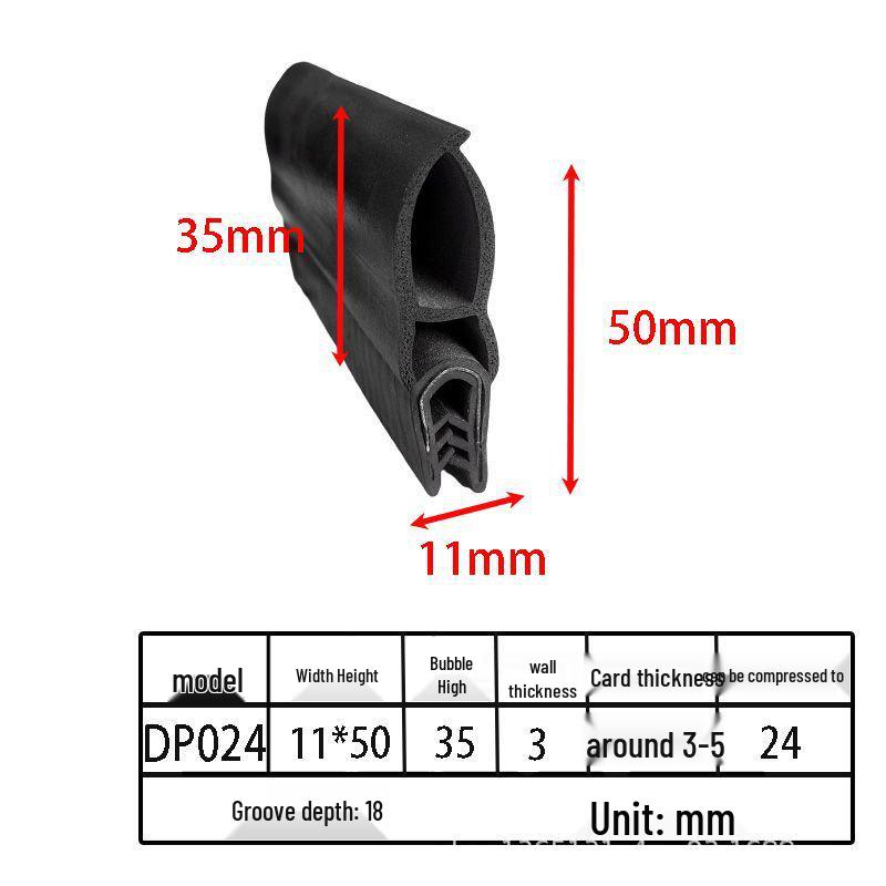 U-förmige Gummi-Schaumstoff-Dichtungsstreifen für Schränke und Autotüren