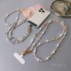 Mobile Phone Hanging Chain Crossbody Can Carry Women's Crystal Sparkling Diamond Ball Strap Chain Universal Phone Case