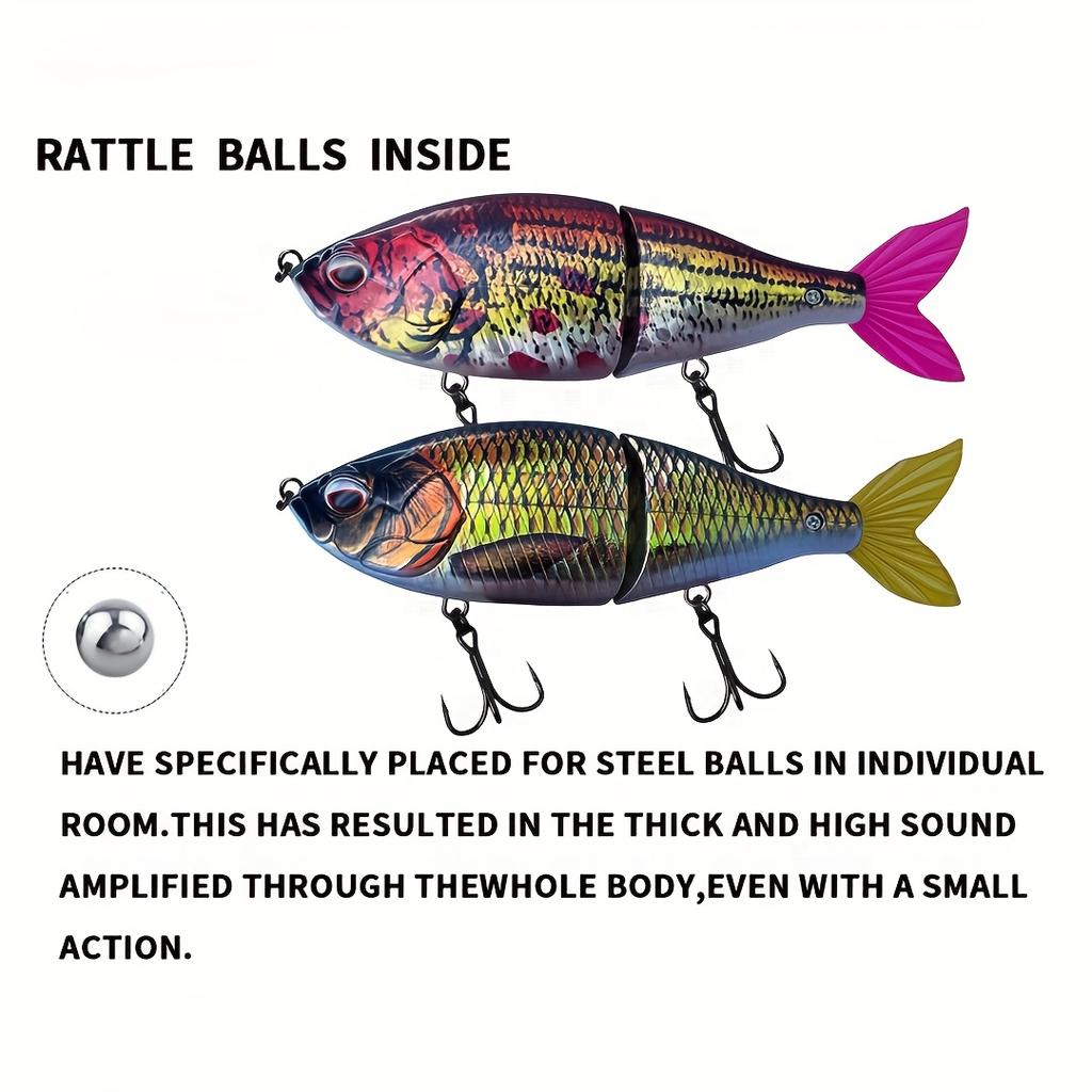 1pc 14.5cm 57g Slow Sinking Lure Multi-Section, Two-Segment Imitation Hard Bait