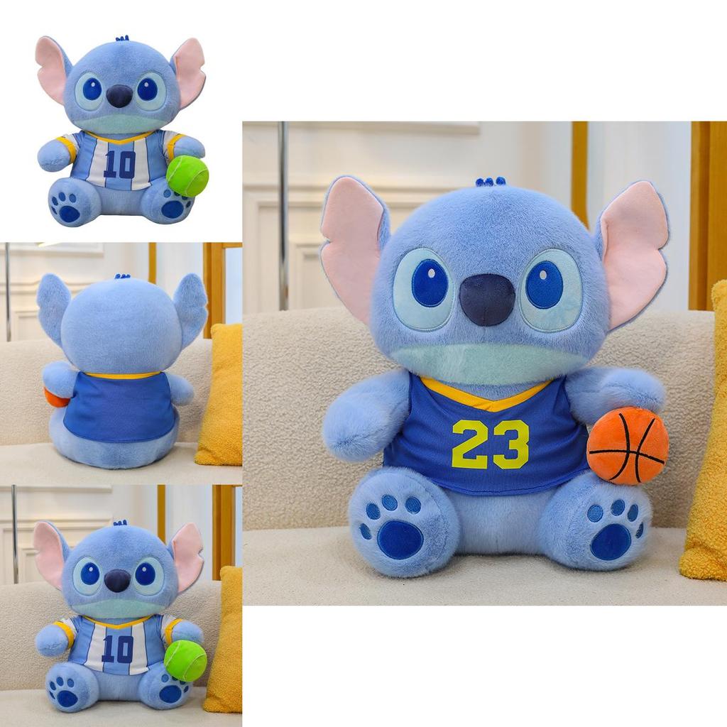 Plush Stitch Bear With Basketball Design For Kids Room Decor And Collectible Gift