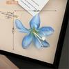 Hawaiian Flower Hair Clip/Claw for Women Artificial Floral Shark Clip Lily Barrettes Hairpin Accessories Vacation Beach Gifts