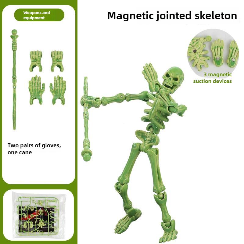 Medieval Skeleton Doll Robot Action Figure With Movable Joints, Creative Poseable Mannequin Desktop Decor For Stress Relief Toy