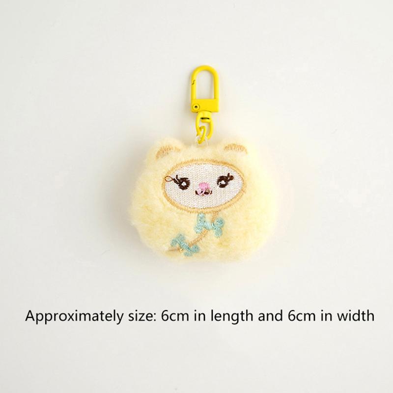 Cute Plush Little Bear Rabbit Doll Keychain Cartoon Animal Pendant Keyrings Backpack Decoration Accessories Gifts