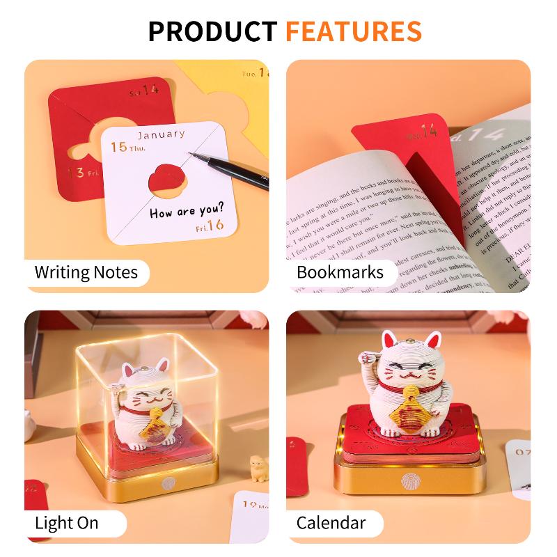Stay Organized with 2027 LED Light Desk Calendar Featuring 3D and Tear-away Style
