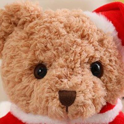 Hat Christmas Bear Plush Toy Soft Fluffy Scarf Bear Kawaii Plush Toys Dress Up Cartoon Bear Stuffed Doll