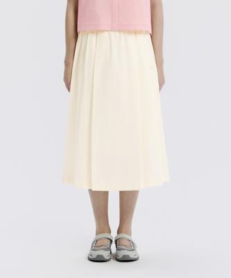 NATIONALGEOGRAPHIC N261Wsk900 Women'S Cotton A-Line Pleated Skirt Ivory