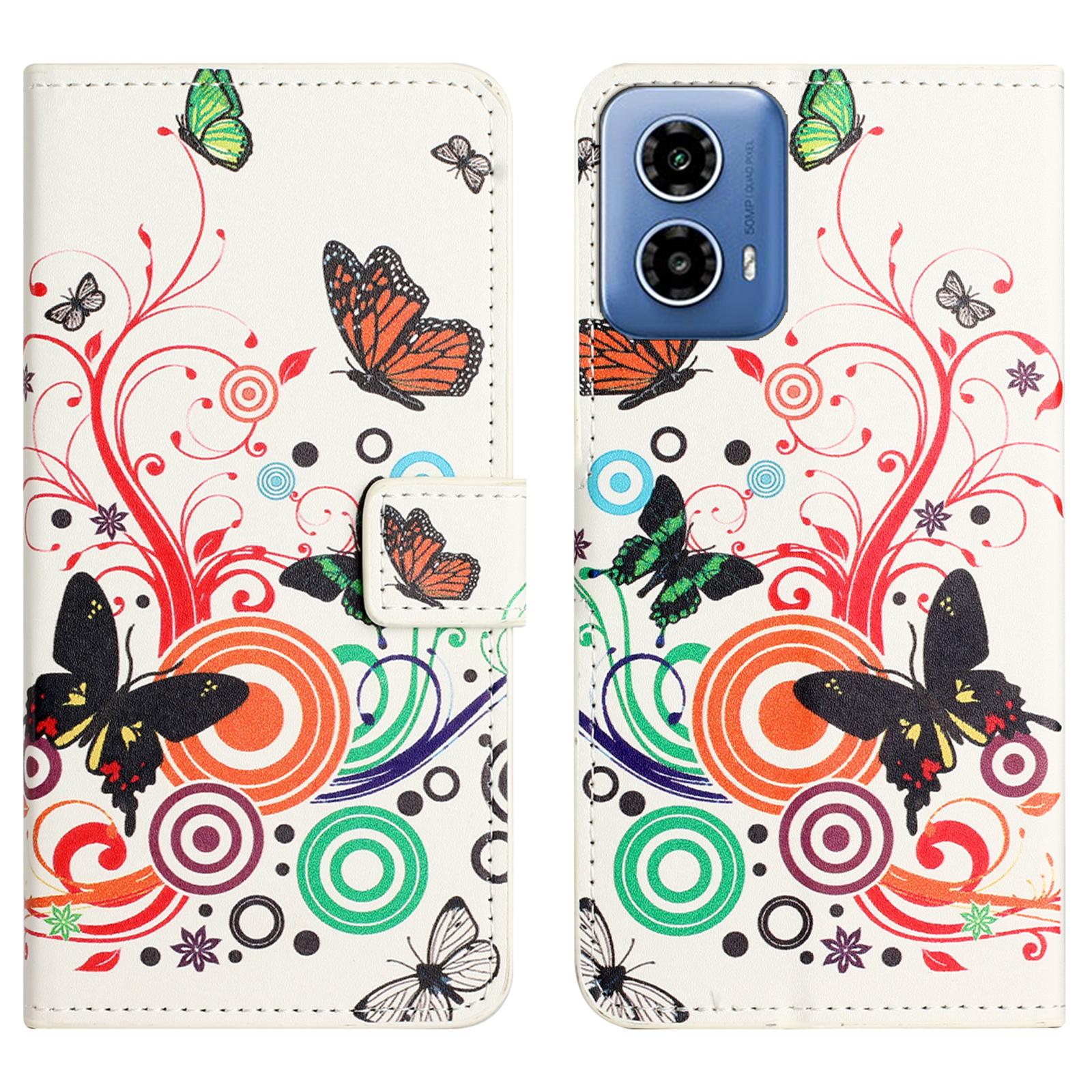 

For Motorola Moto G24 Power PU Leather Case Pattern Printing Flip Cell Phone Cover N