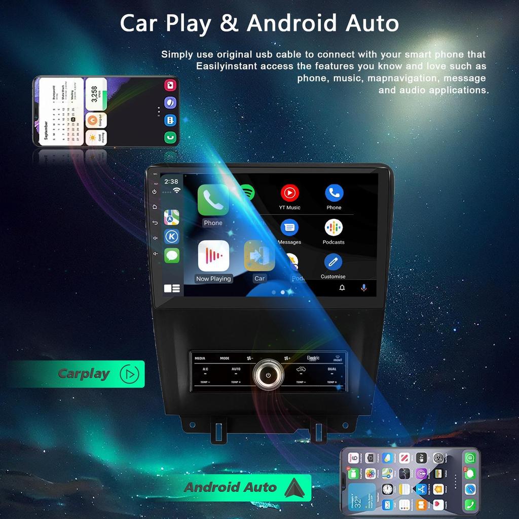 10-14 Ford Mustang 10" Android Multimedia Navigation System