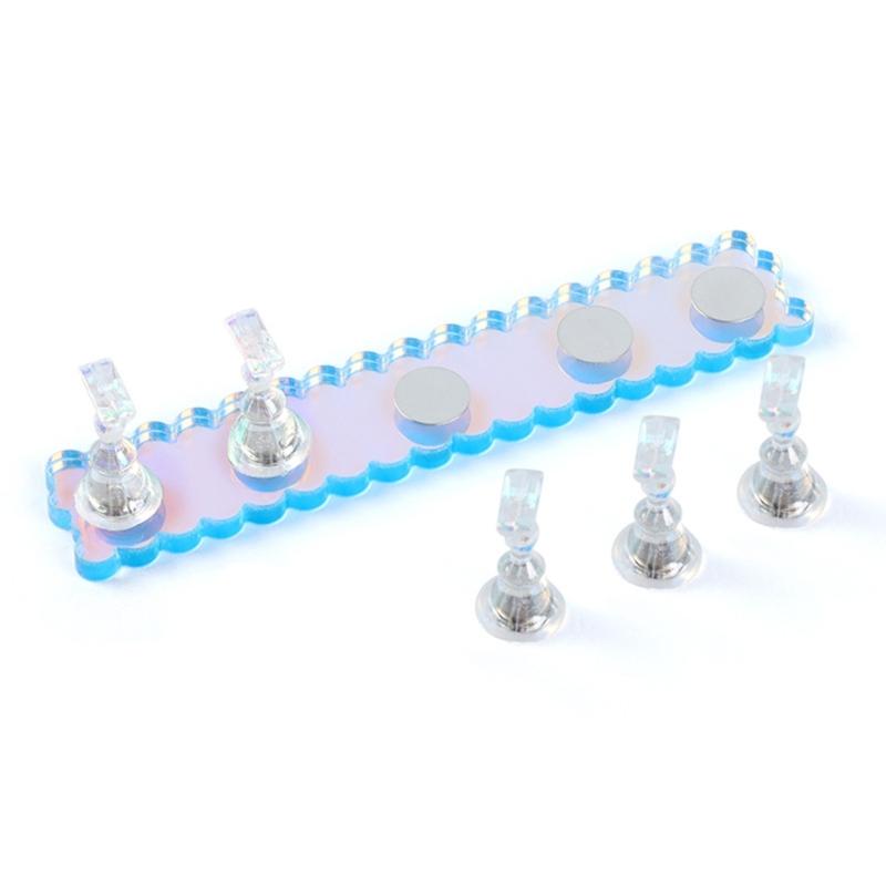 Nails Art Display Stand Magnetic Nail Tips Practice Holder Nail Stand Nail Holder Nail Tips Holder for Painting Nails