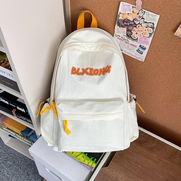 Schoolbag Japanese Ins Campus College Wind Lightweight Simple Casual Fashion Versatile School Bag Junior High School Student Backpack