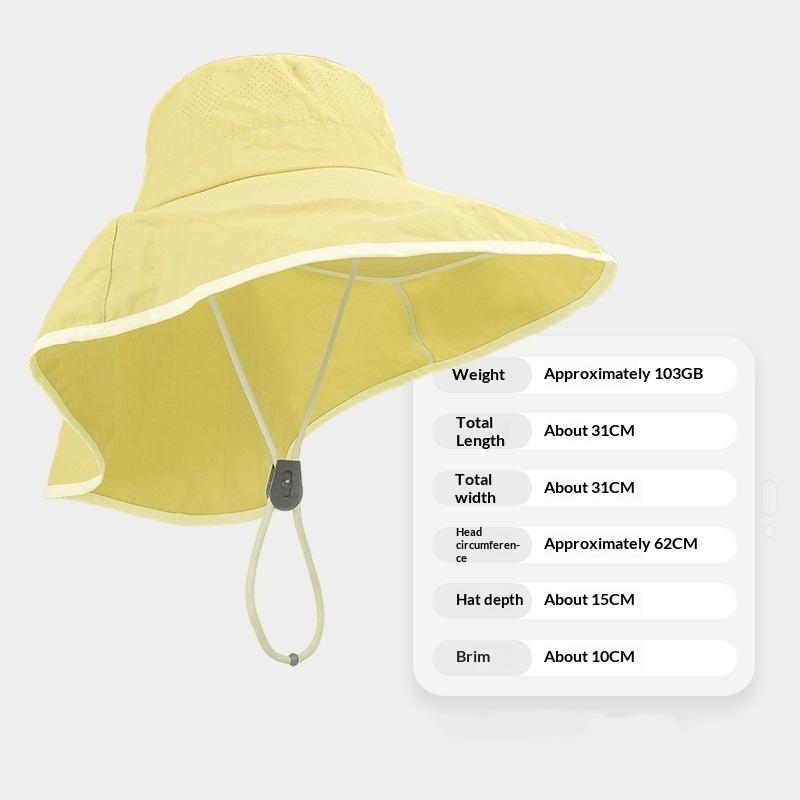 Fisherman Sun Hat UPF50 Breathable Wide Brim Outdoor Hat for Summer Shade Fishing Boating Hiking