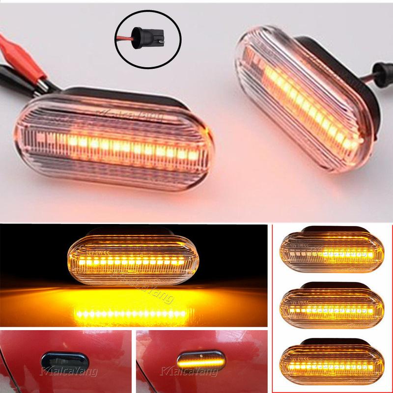 2PCS Led Dynamic Side Marker Turn Signal Light Sequential Blinker Light For VW Golf 3 4 MK3 MK4 Passat 3BG Polo 6N 9N Bora Vento