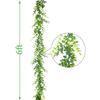 1.8 Meters Artificial Vines Hanging Eucalyptus Leaves Garland Faux Plant For Wedding Backdrop Arch Wall Decor