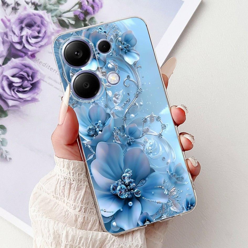 Pro pouzdro Xiaomi Redmi Note 13 Kryt Note 13 Pro Populární malovaný květinový měkký silikonový kryt na telefon Pro Redmi Note13 Pro 4G 5G Funda