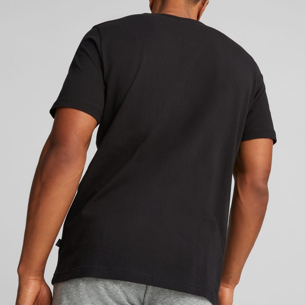 Puma Essentials Logo Casual Round Neck Short Sleeve T-Shirt Men Tops Black 586666-01