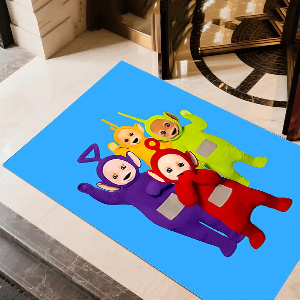 Teletubbies Friends Forever Floor Mat Design for Bedrooms Foyer Study Room Game Room Antislip Carpet Anime Office Decor Birthday/Christmas Gift