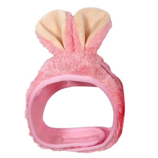 

Головной убор для питомца Привлекательный Тонкая работа Полиэстер Мультяшный Застежка-липучка Головной убор Шапка для Ежедневного S розовый