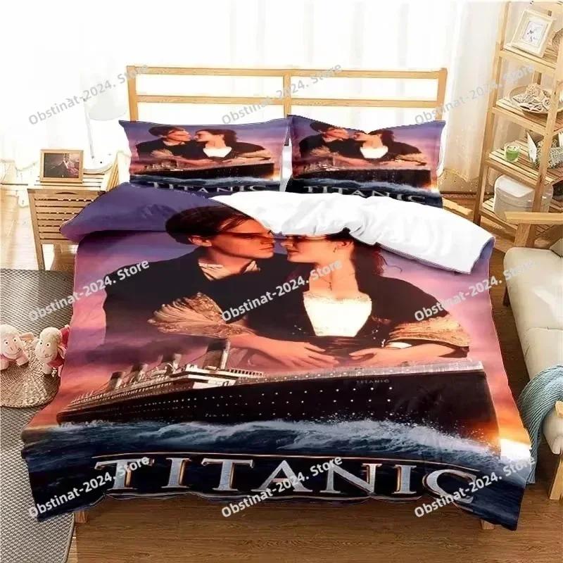 Top Movie Titanics Bedding Set Printed single Comforter Quilt Bed Cover Duvet Cover Pillow Case 3 Pieces Set For Kids Adult Size