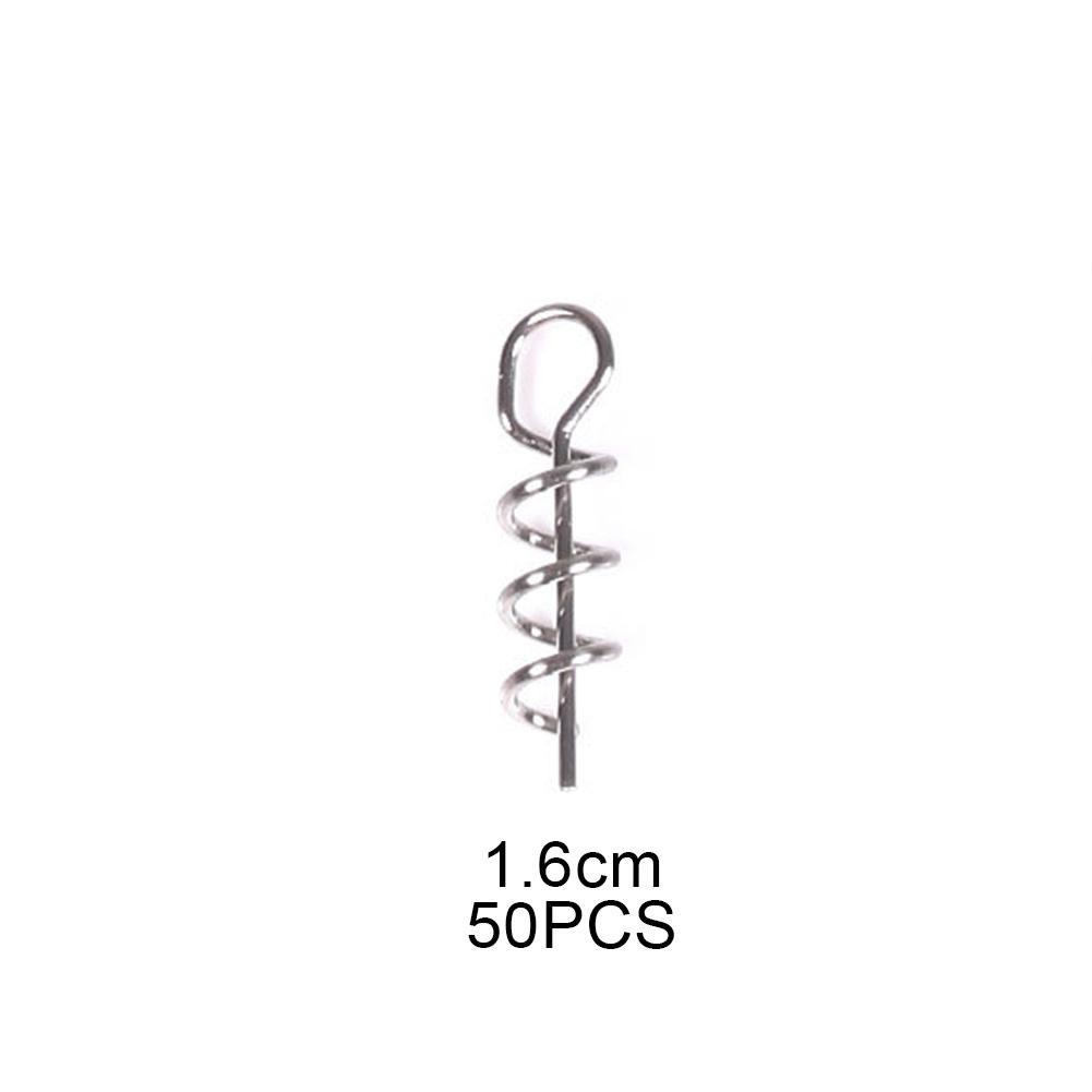 Professional Fishing Gear 50pcs Spring Lock Pins for Soft Lure Bait Worm Crank