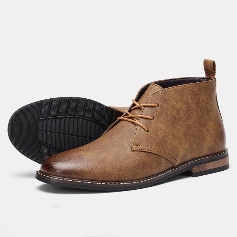 Stor storlek retro Martin boots herrökenkängor polokängor arbetskläder kängor casual mellanhöga läderskor
