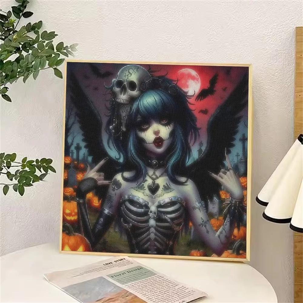 Diamond Embroidery Halloween Ghost Witch Rhinestone Picture Diamond Painting Kit Mosaic Full Square Drill Home Decor