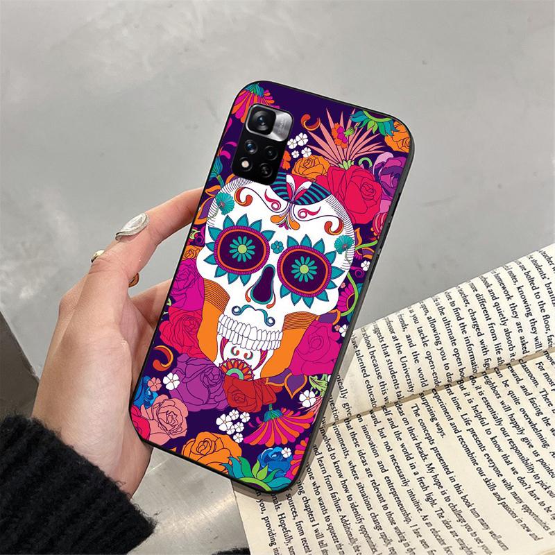 Phone Case For Xiaomi Redmi Note 13 12S 12 Pro 11S 11 10 Pro 10S 12S Redmi 10 10C 9C 13C Skull Skeleton Woman