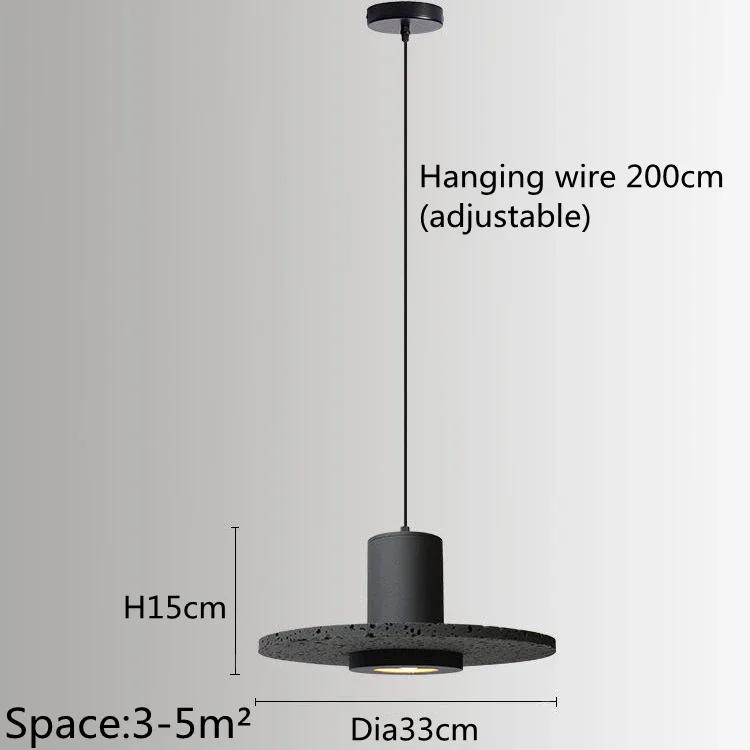 Nordic Art Retro Industrial Pendant Hanging Lamp Black Hole Stone LED Pendel Lamp For Bar Dining Bedroom Design Chandelier