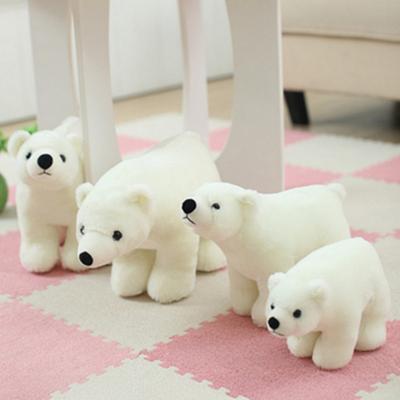 Krásná plyšová hračka ledního medvěda bílý arktický medvěd vycpaná zvířecí panenka pro dítě roztomilý narozeninový vánoční dárek