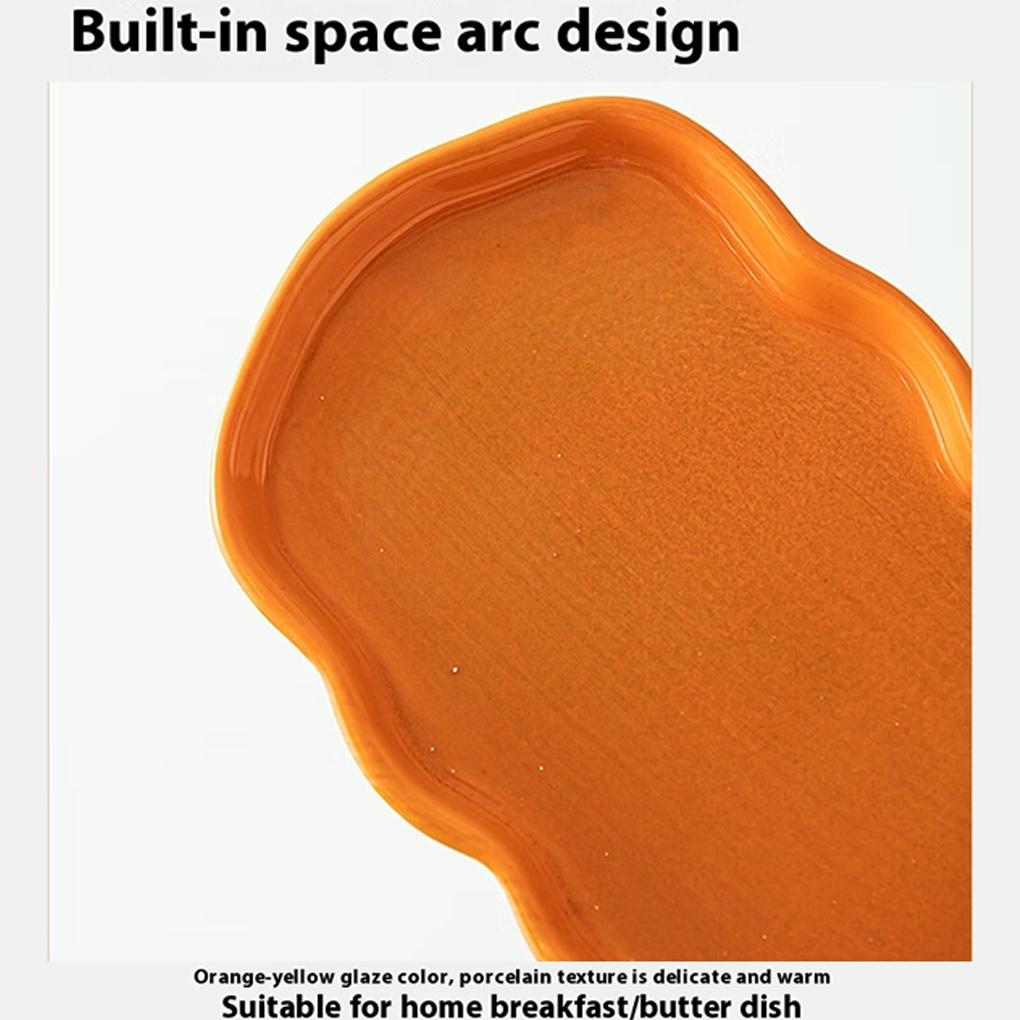 Pumpkin-Shaped Cheese Board Thanksgiving Table Orange Countertop Multi-Purpose Dish Halloween Ceramics Halloween for