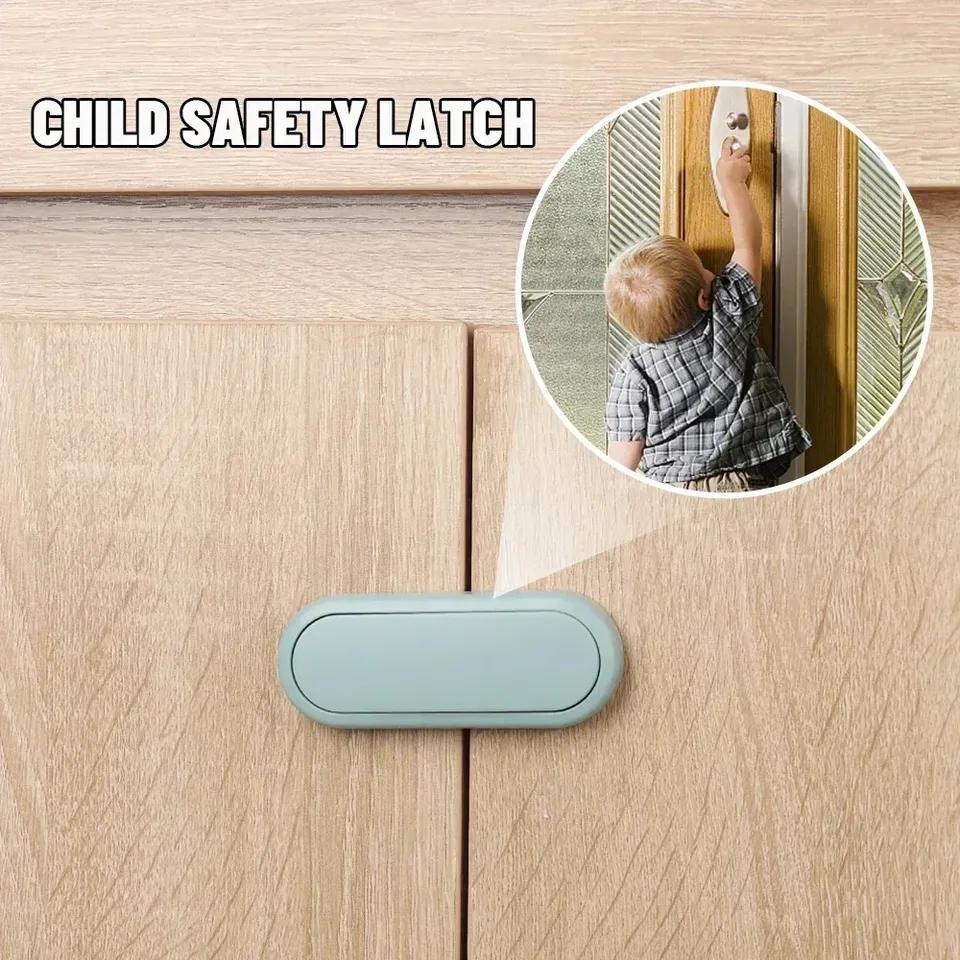 1pcs Children's Drawer Safety Latch Cabinet Door Protection Baby Anti Pinch Hand Invisible Lock Opposite Door Wardrobe Lock