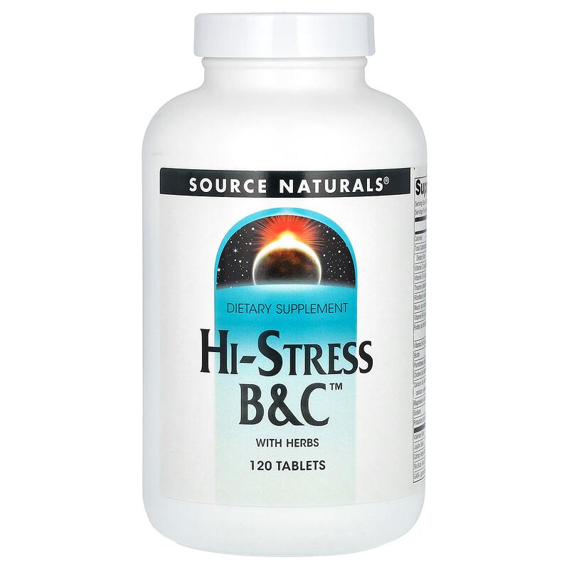 Hi-Stress B&C With Herbs, 120 Tablets