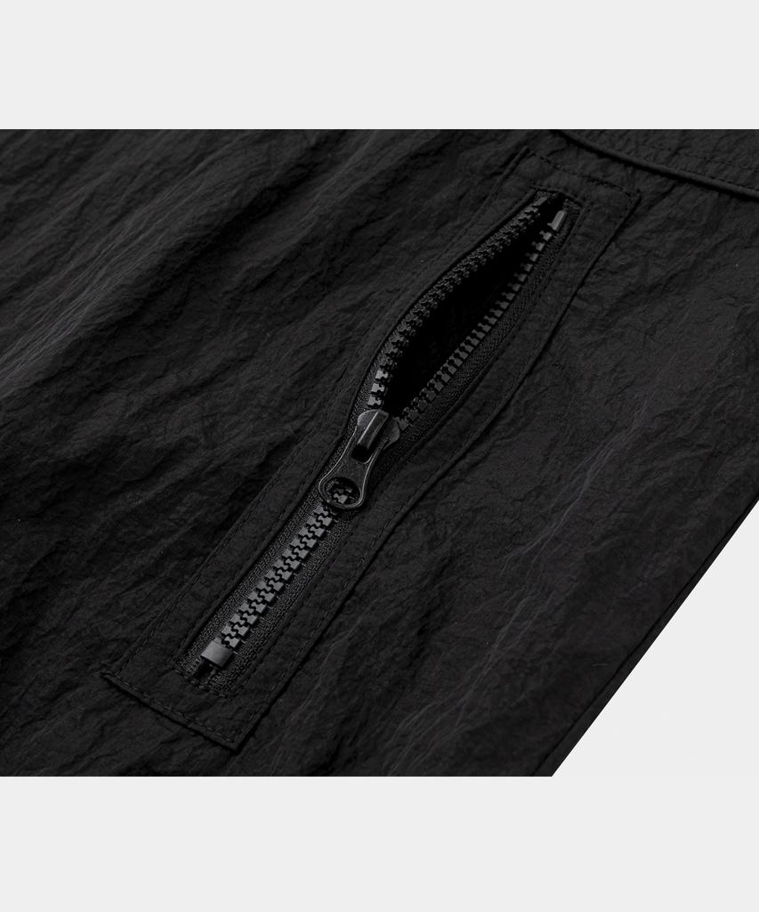 Lettercomo Shell Windpiping Windbreaker Jacket Black