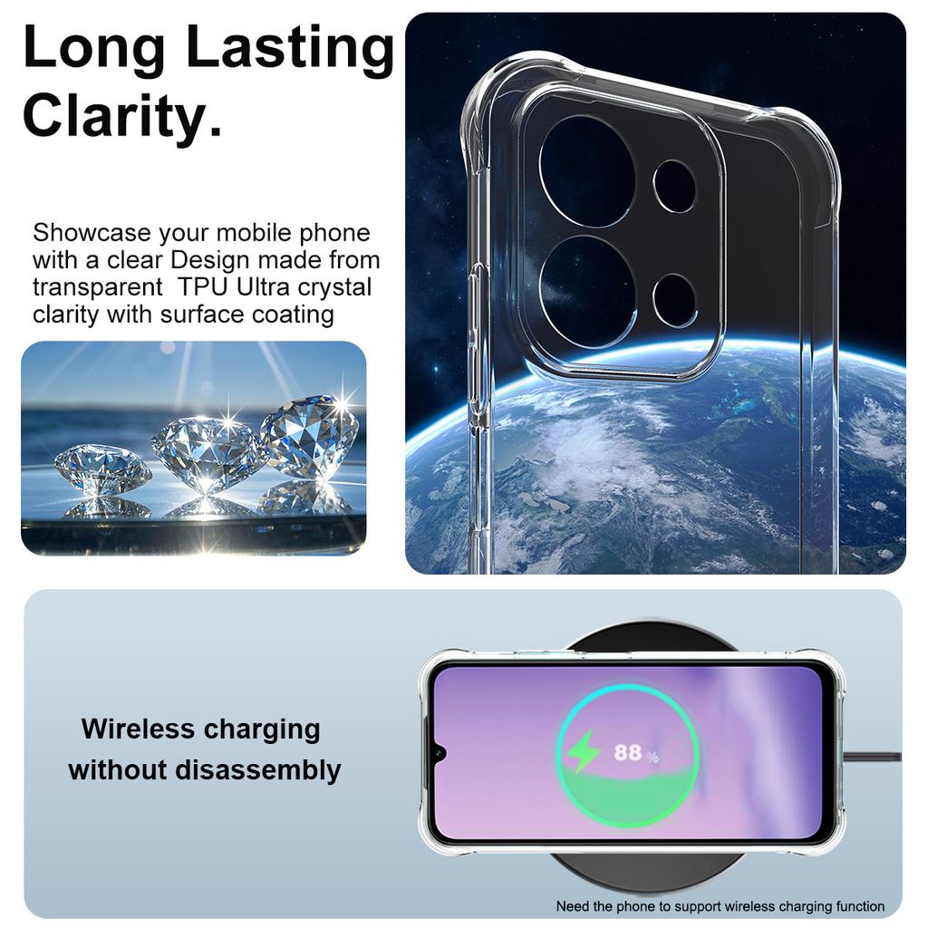 For POCO C85 4G Phone Case IMAK Shock-resistant Soft Case