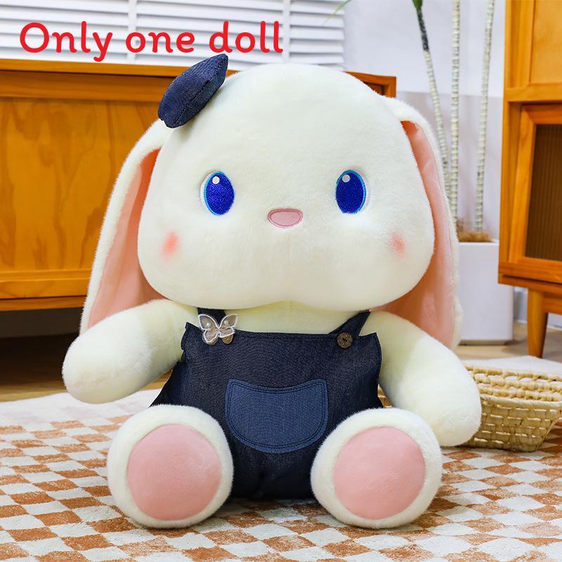 Plush Cartoon Cowgirl Rabbit Toy With Pp Cotton Filling For Girls And Couples