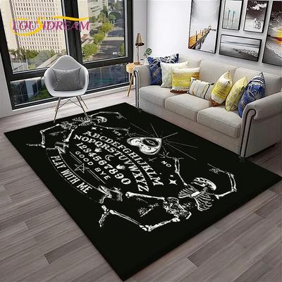 Horror Witchcraft Ouija Tarot Gothic Carpet Rug for Home Living Room Bedroom Sofa Doormat Decor,Kid Area Rug Non-slip Floor Mat