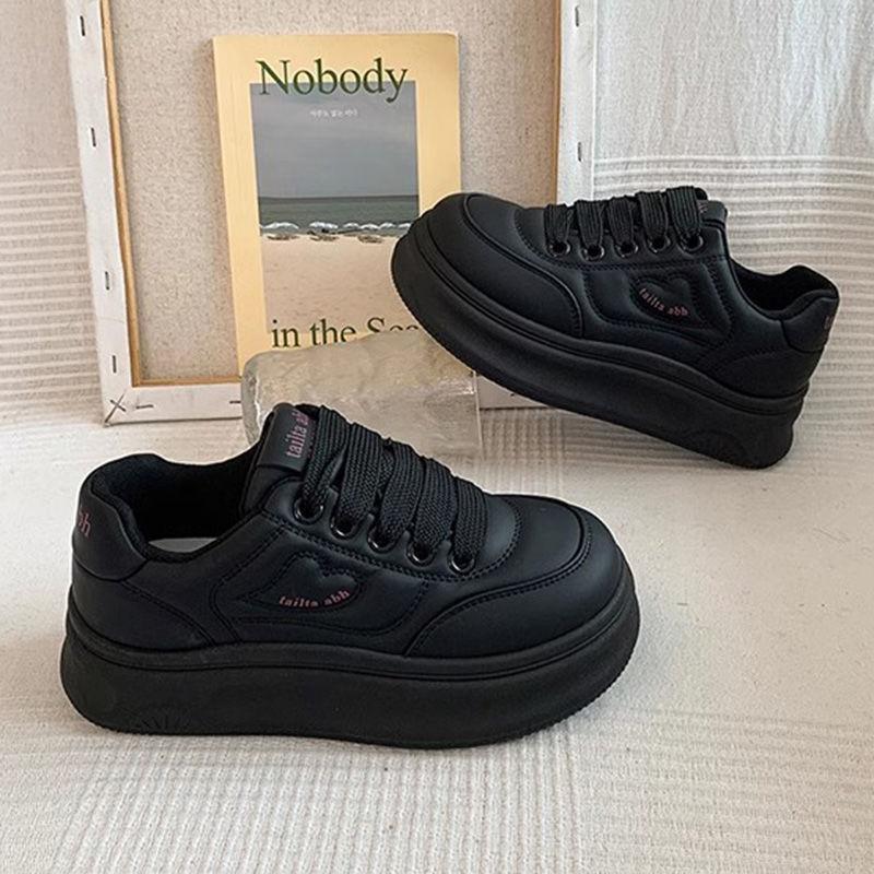 Women's spring and summer new muffin platform versatile casual sports board shoes heightening bread shoes