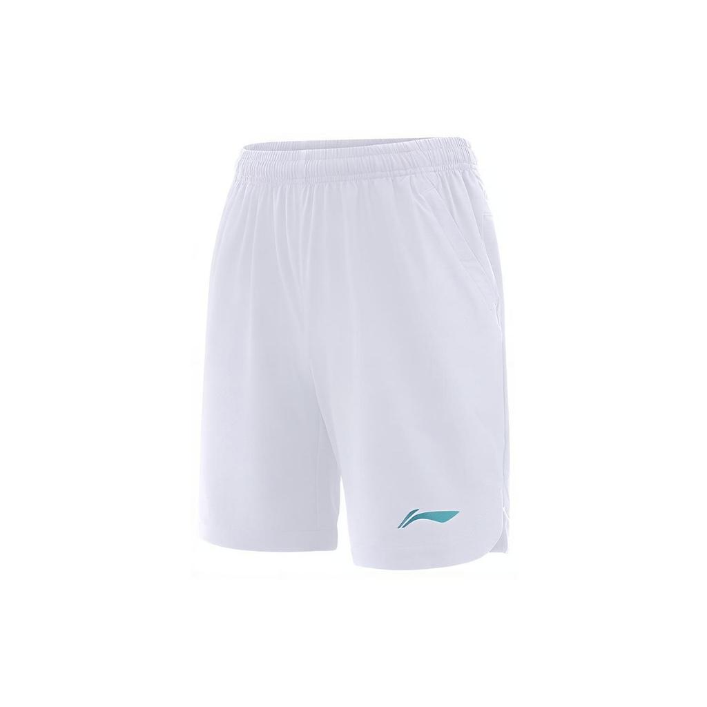 Li Ning Feather Series Breathable Sports Quick-Dry Straight-Leg Shorts Men Shorts White AAPT061-2