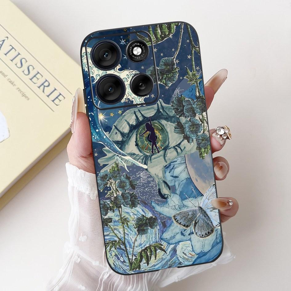 Per Motorola Moto G86 G56 2025 Custodia Moda Fiore Tramonto Cartone Animato Morbido Silicone Protettiva Copri Telefono Per MotoG56 MotoG86 Custodie