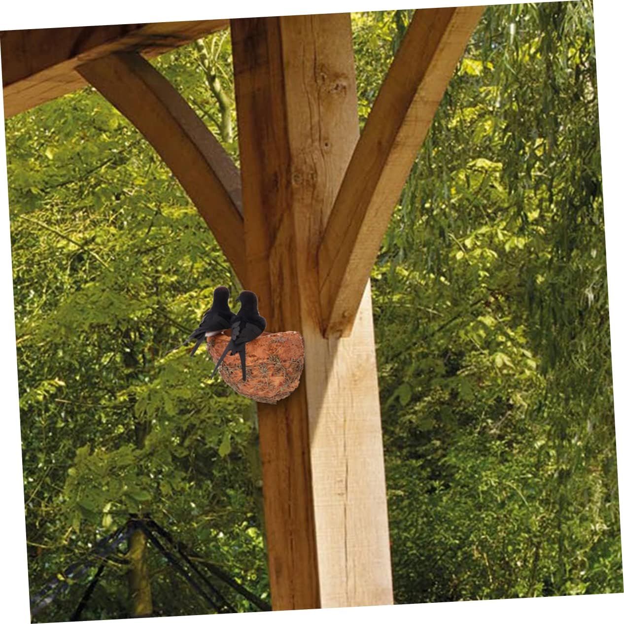 2 комплекта Имитация ласточкиного гнезда Птичье украшение Имитация птичьего гнезда с птицей Украшение птичьего гнезда Набор для украшения пасхальных яиц Птичье гнездо