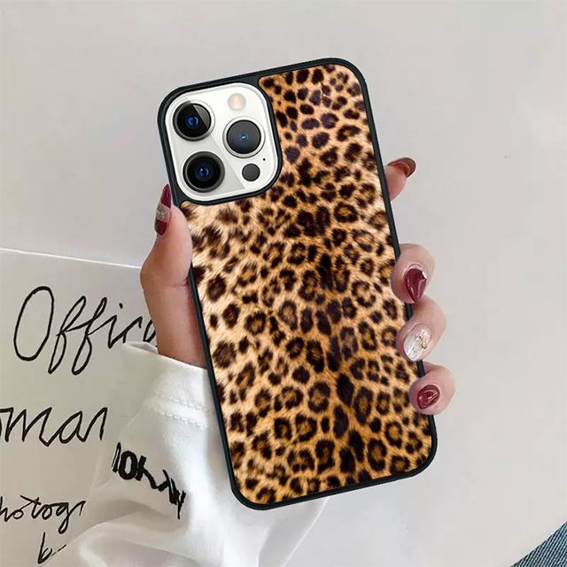 Fashion Sexy Leopard Print Phone Case Cover For iPhone 17 Air 15 16 14 13 12 Pro Max 11 Pro Max Plus Coque Shell