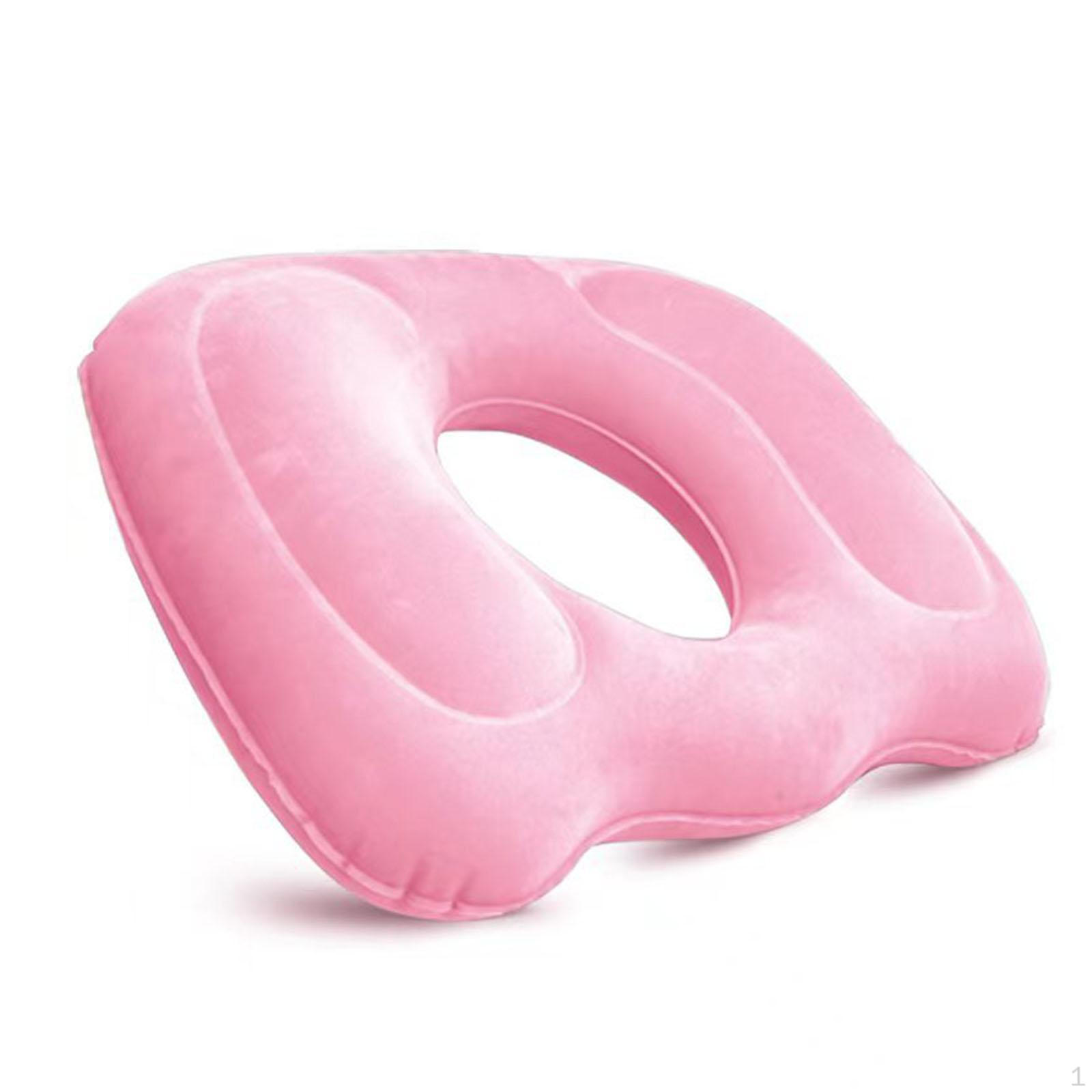 

Inflatable Seat Cushion Chair Comfortable Soft Ergonomic Head Pillow Sitting Pad for Office розовый