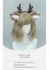 Plush Deer Antler Headband with Animal Ears - Cute Christmas Cosplay Hair Accessory for Women