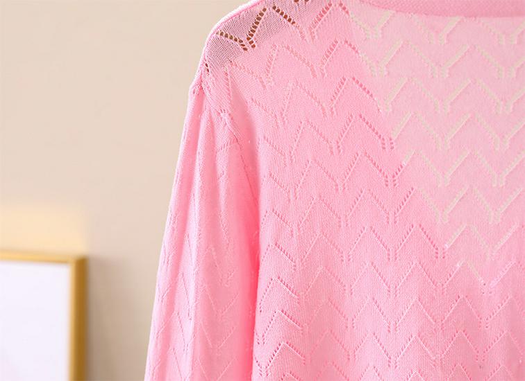 Korean Style Girls' Long Sleeve Knit Cardigan with Sun Protection - Summer 2023